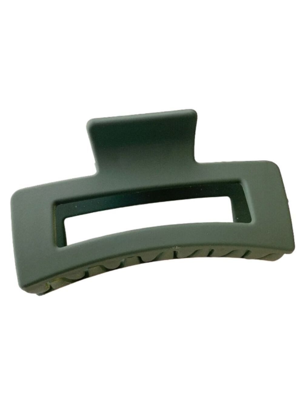 $10 (2 for $16) Large Solid Matte Green Hair Claw Clip Rectangular Crab Claw